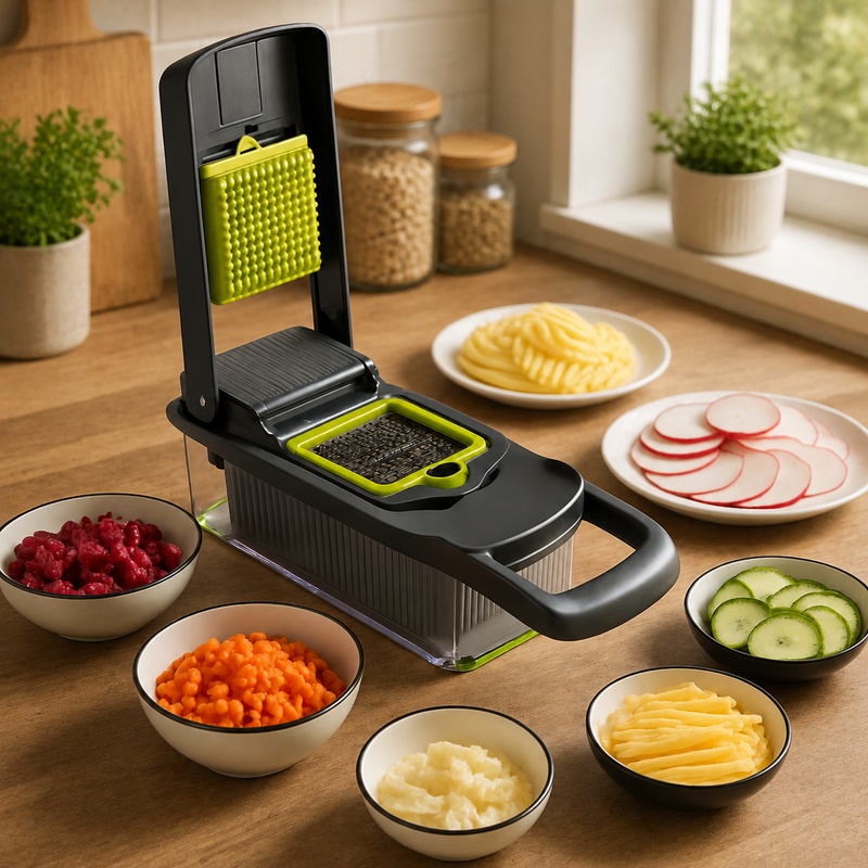 Kitchen Gadgets Vegetable Chopper - 16-in-1 Multifunktionales Küchengerät mit Gemüseschneider, Reibe,