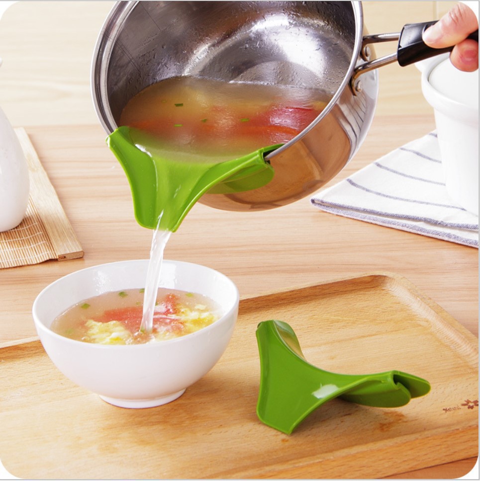 Kitchen Gadgets Guide - 1/2 Stück Küchentrichter, kreativer Silikon-Sieb mit