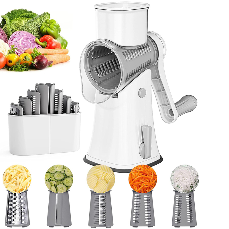 Cheese Grater Box - LMETJMA 5-in-1 rotierender Käsereibe, Schredder, Küche,