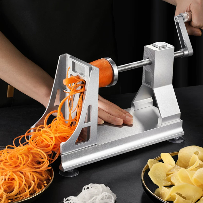 Spiralizer Vegetable Noodle - Metall-Gemüsespiralschneider mit 3 Klingen, Kartoffelschneider, Nudel-
