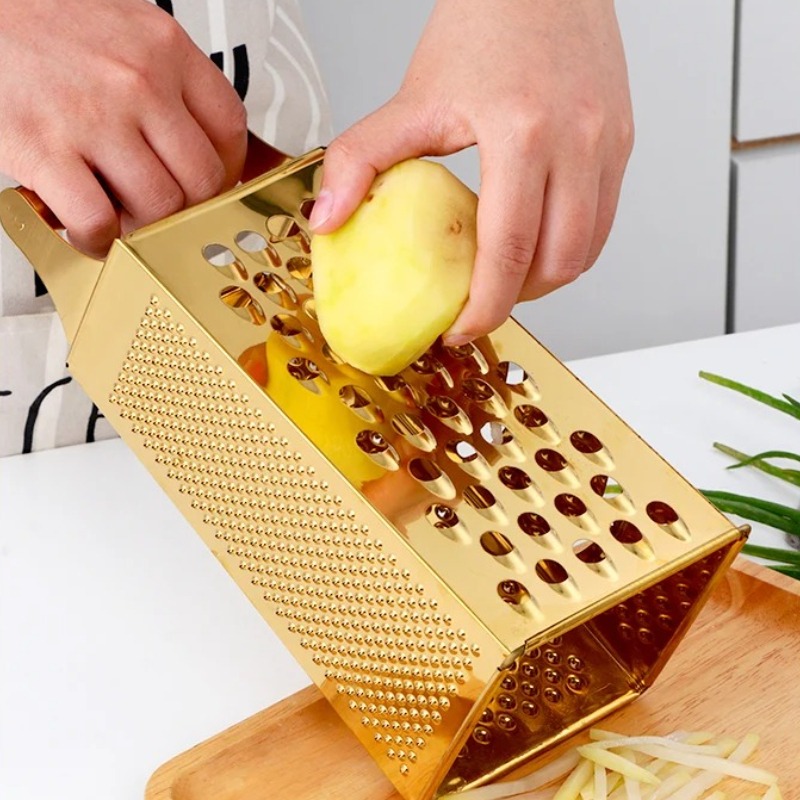Cheese Grater Box - Multifunktionale Gemüseschneider aus Edelstahl, Reibe für