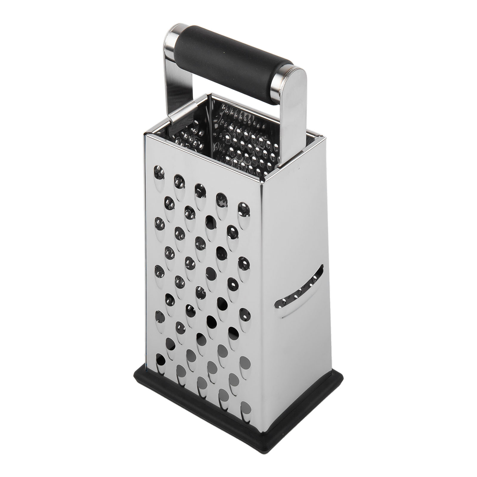 Cheese Grater Box - 4-seitige Edelstahl-Reibe mit Griff, Küchen-Gemüseschneider für