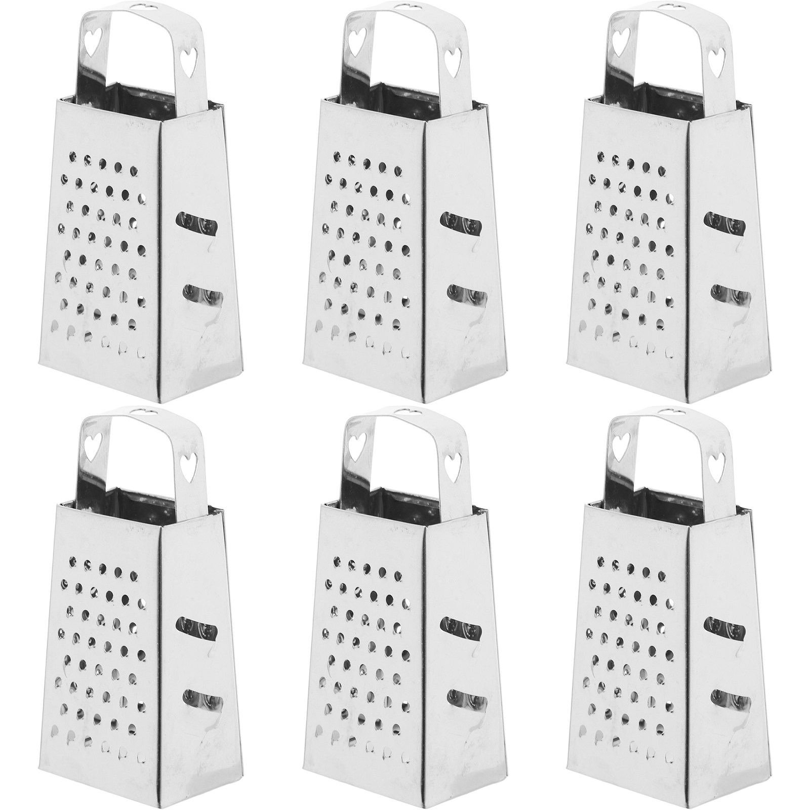 Cheese Grater Box - 6-teiliges Mini-Käsereibe-Set aus Edelstahl, Vierseitiges Küchenwerkzeug