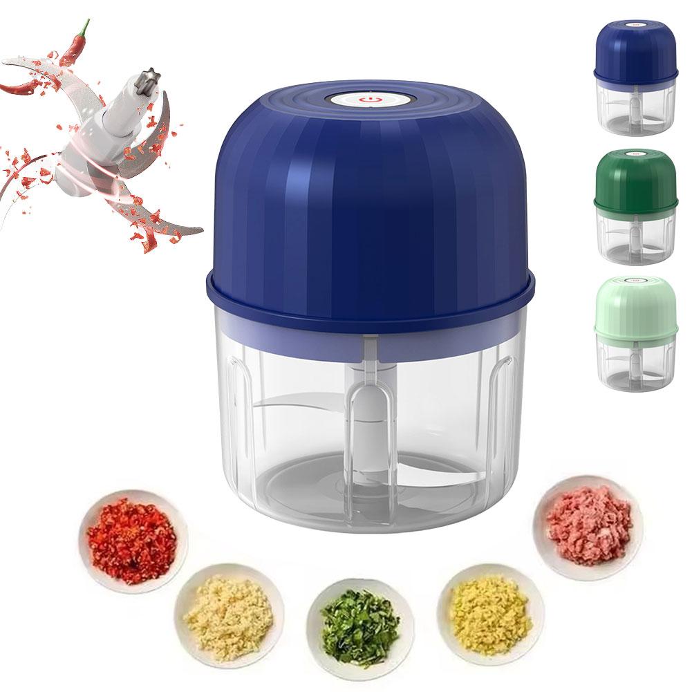 Kitchen Gadgets Electronic - Mini Elektrischer Knoblauchzerkleinerer, tragbar, USB-aufladbar, wasserdichter