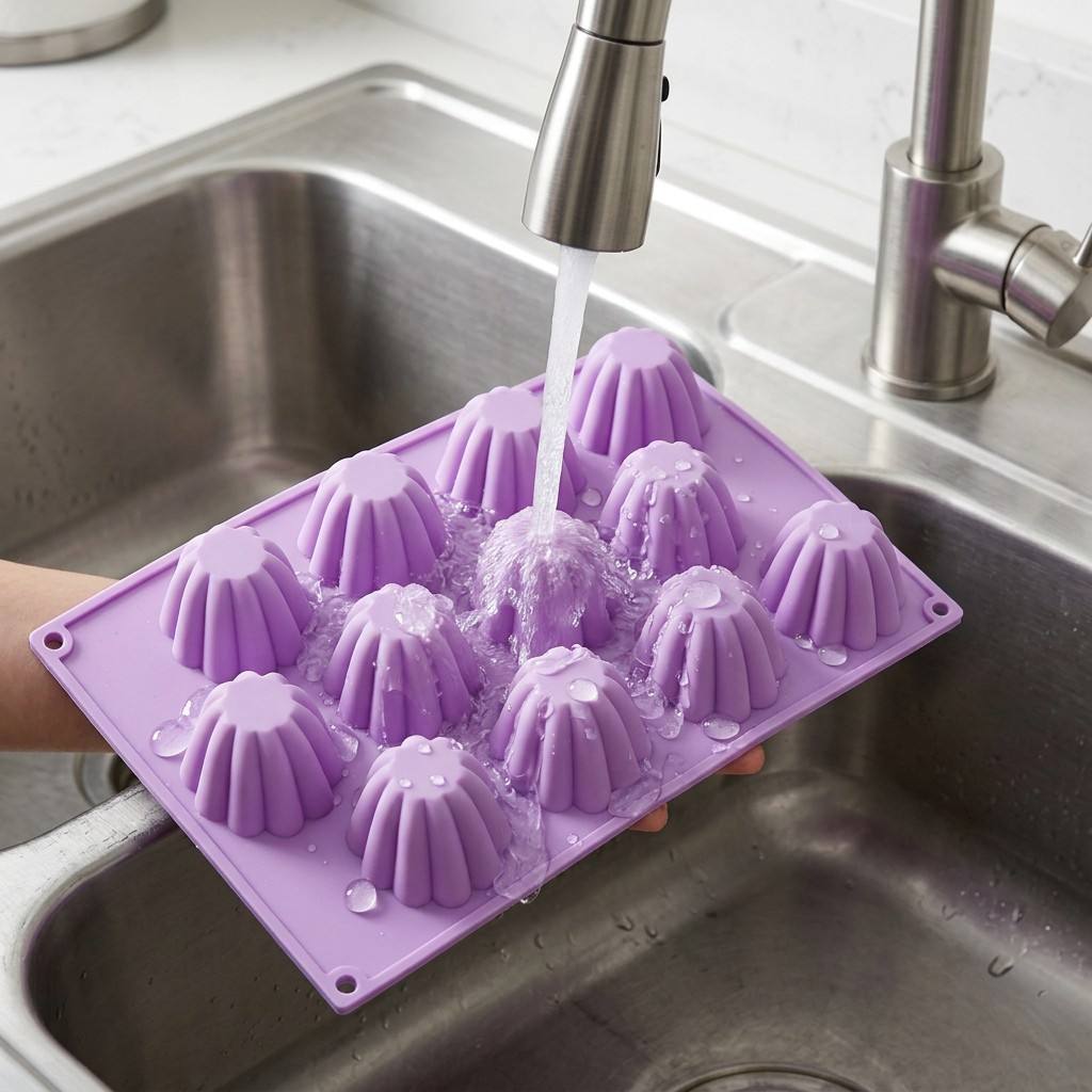 Zyliss Kitchen Gadgets - 12-fach Mini-Spiral-Silikonform, Wirbelform, Kuchendekorationswerkzeuge, Schokoladen-, Bonbon-