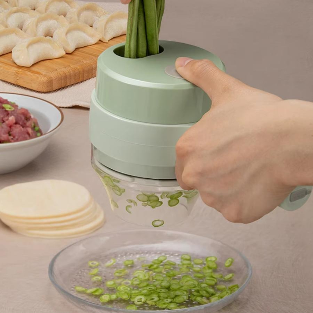 Kitchen Gadgets Vegetable Chopper - Elektrischer Gemüseschneider, multifunktionale Küchenmaschine, handgehaltener Mini-Obst-Fleischwolf