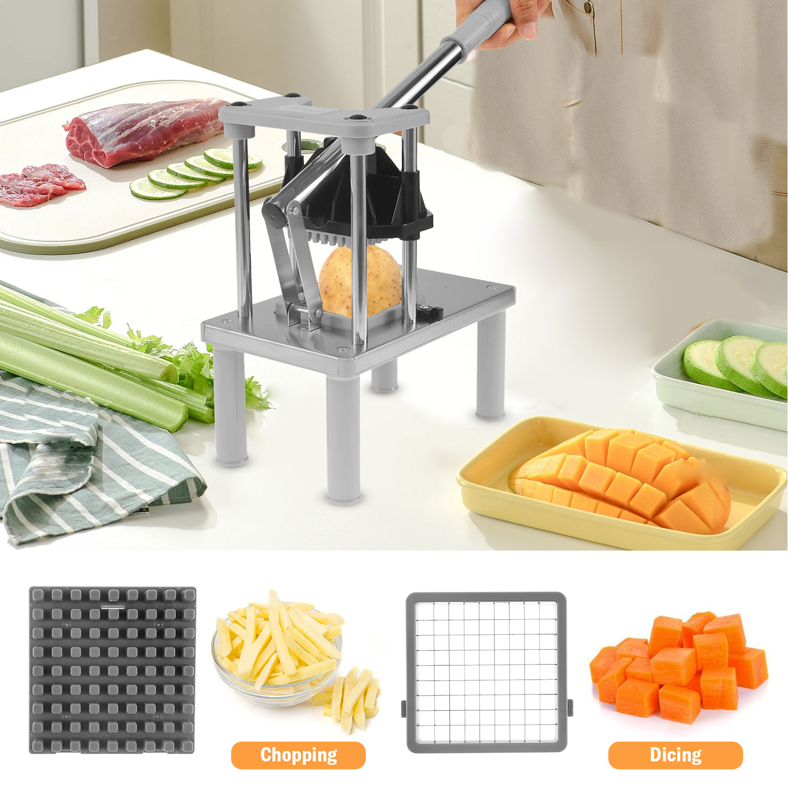 Kommerzieller Gemüse- und Obst – Kitchen Gadgets Vegetable Chopper Bewertung und Preis