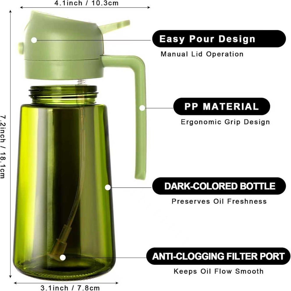470ml 2-in-1 Glas-Olivenölsprü – Kitchen Gadgets Oil Spray Bewertung und Preis