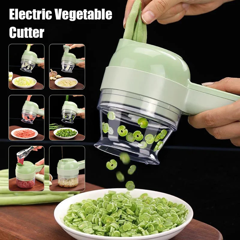 4-in-1 Elektrischer Gemüseschn – Kitchen Gadgets Vegetable Chopper Bewertung und Preis