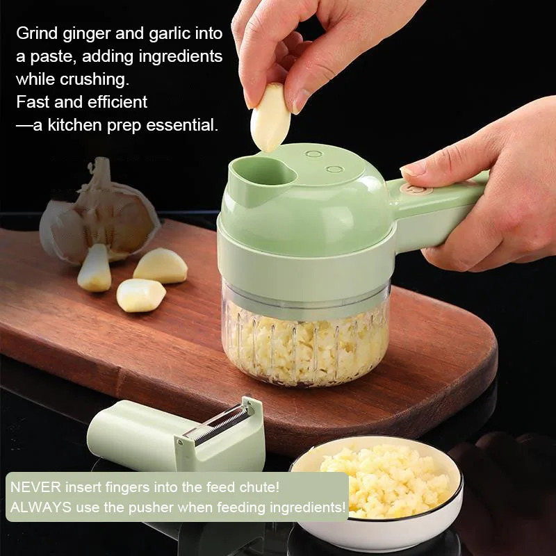 4-in-1 Elektrischer Gemüseschn – Kitchen Gadgets Vegetable Chopper Bewertung und Preis